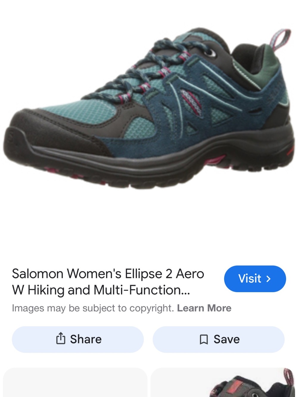 Salomon Elipse 2 Aero teal hiking/walking boot/sneaker - Picture 12 of 12